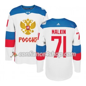 Adidas Maillot de Hockey Russie Evgeni Malkin 71 Coupe du monde de hockey sur glace 2016 Blanc Premier - Homme